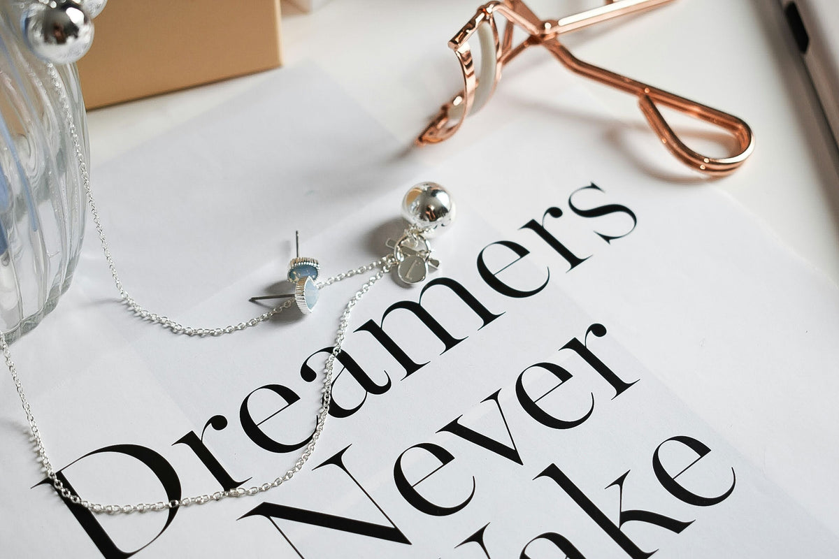 luxury 925 silver bracelet on a book